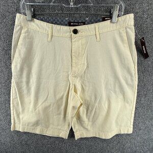 NWD Michael Kors Chino Shorts Size 30 Barely Yellow Cotton Slash Pockets Classic
